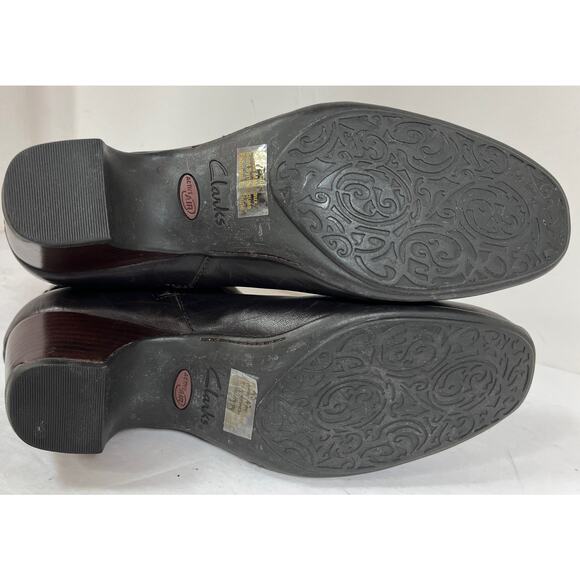 Clarks‎ Artisan Dara Side Zip Brown Leather Ankle Booties 85961 Woman's Size 11M - Picture 5 of 9